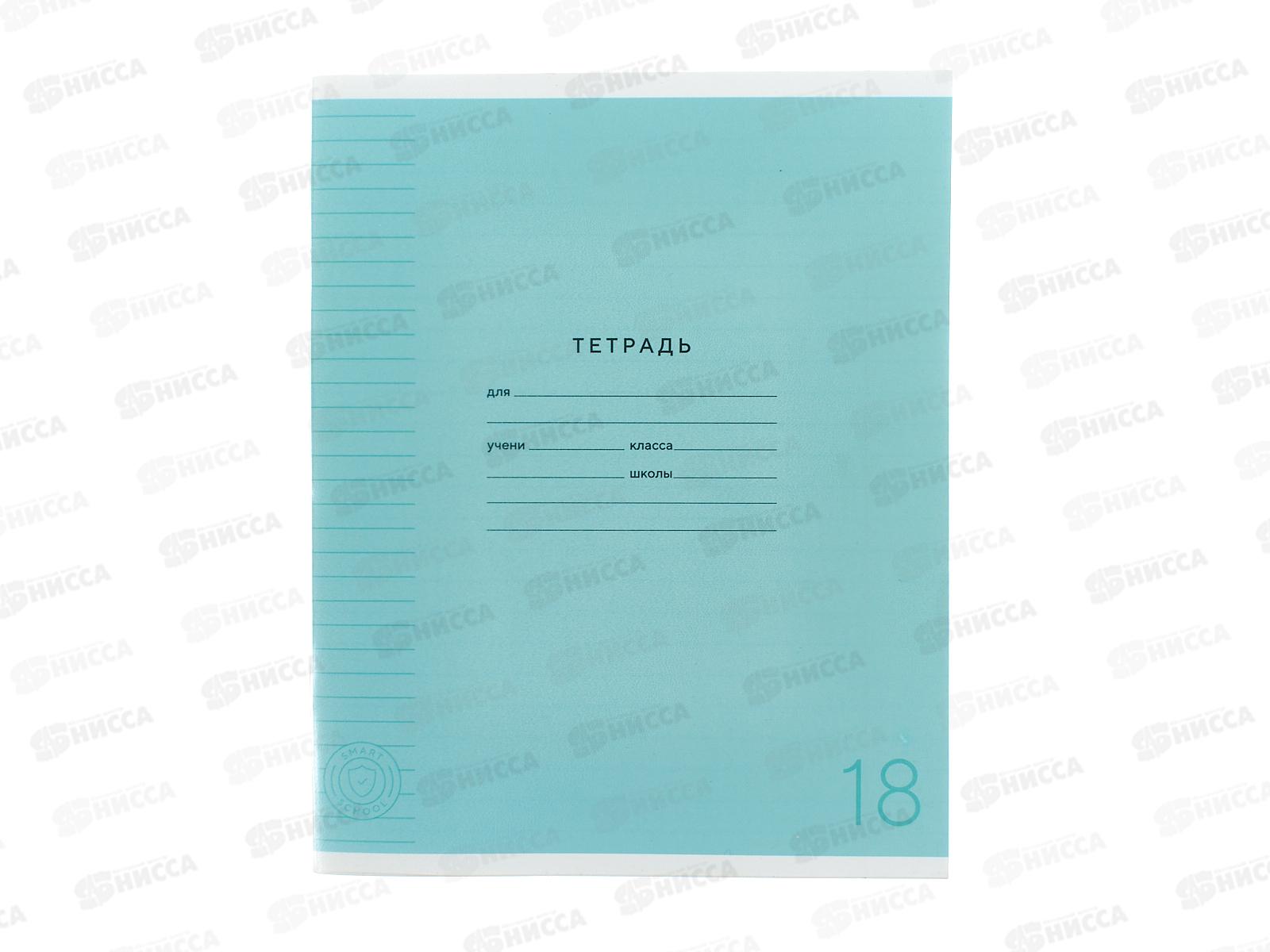 Тетрадь 18л лин. ПандаРог, плас. прозр. обложка, голубая 15-7893  *120