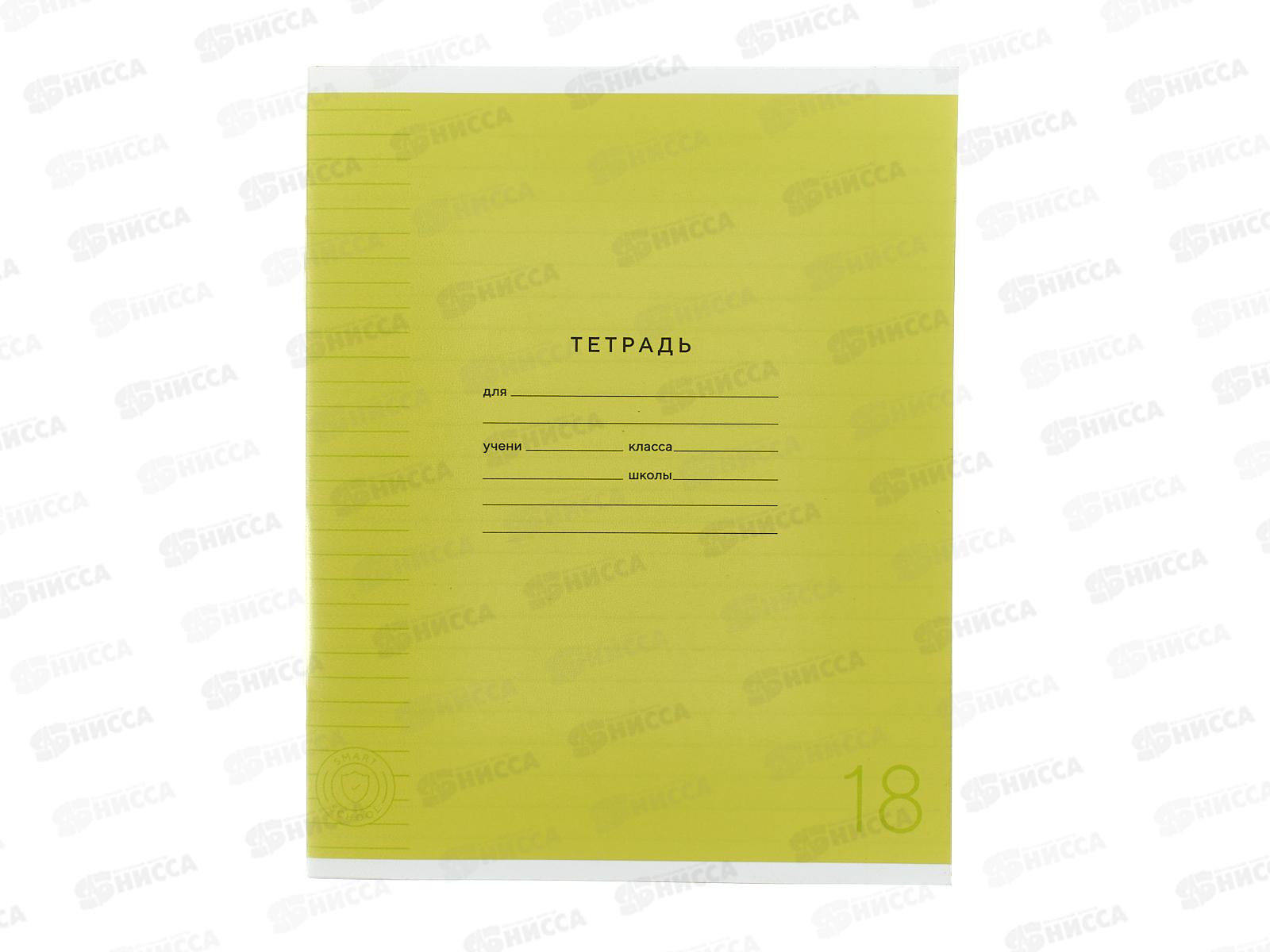 Тетрадь 18л лин. ПандаРог, плас. прозр. обложка, желтая 15-7895  *120