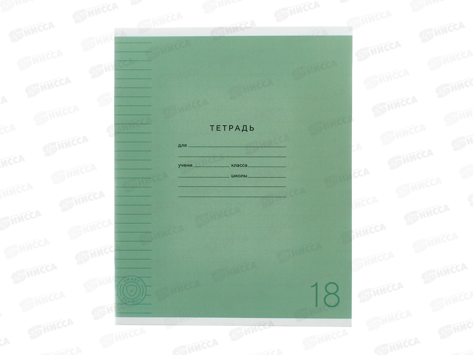 Тетрадь 18л лин. ПандаРог, плас. прозр. обложка, зеленая 15-7892  *120