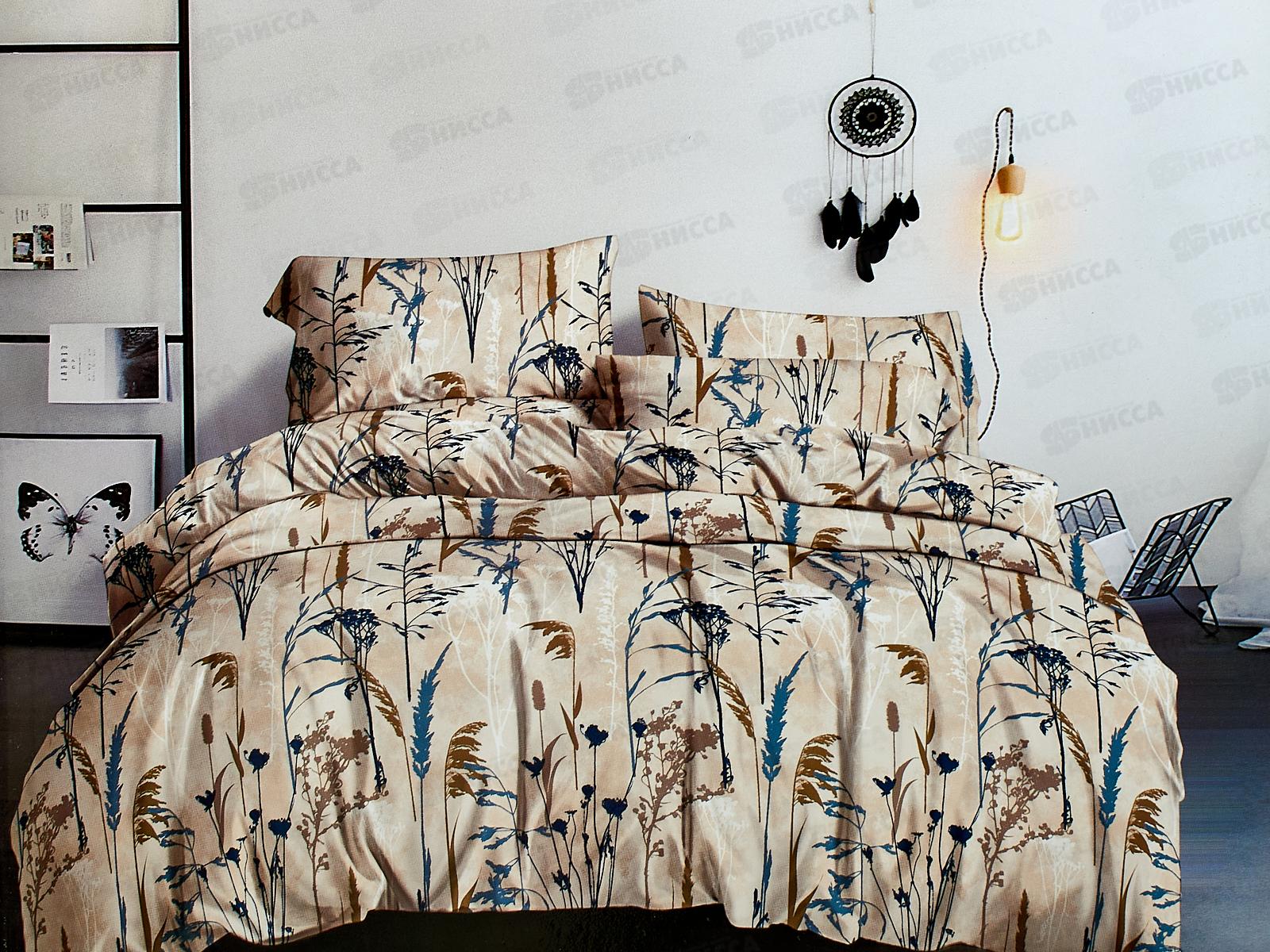 Комплект постельного белья 2,0сп полисатин с европростыней 10076-6