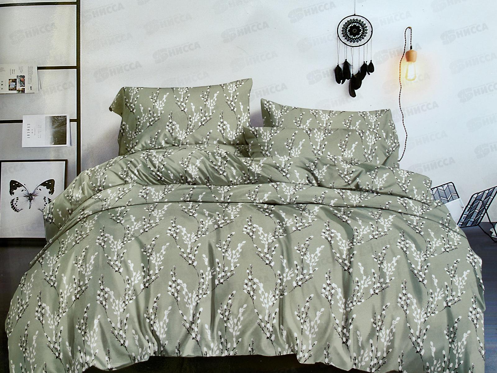 Комплект постельного белья 2,0сп полисатин с европростыней 1325-4