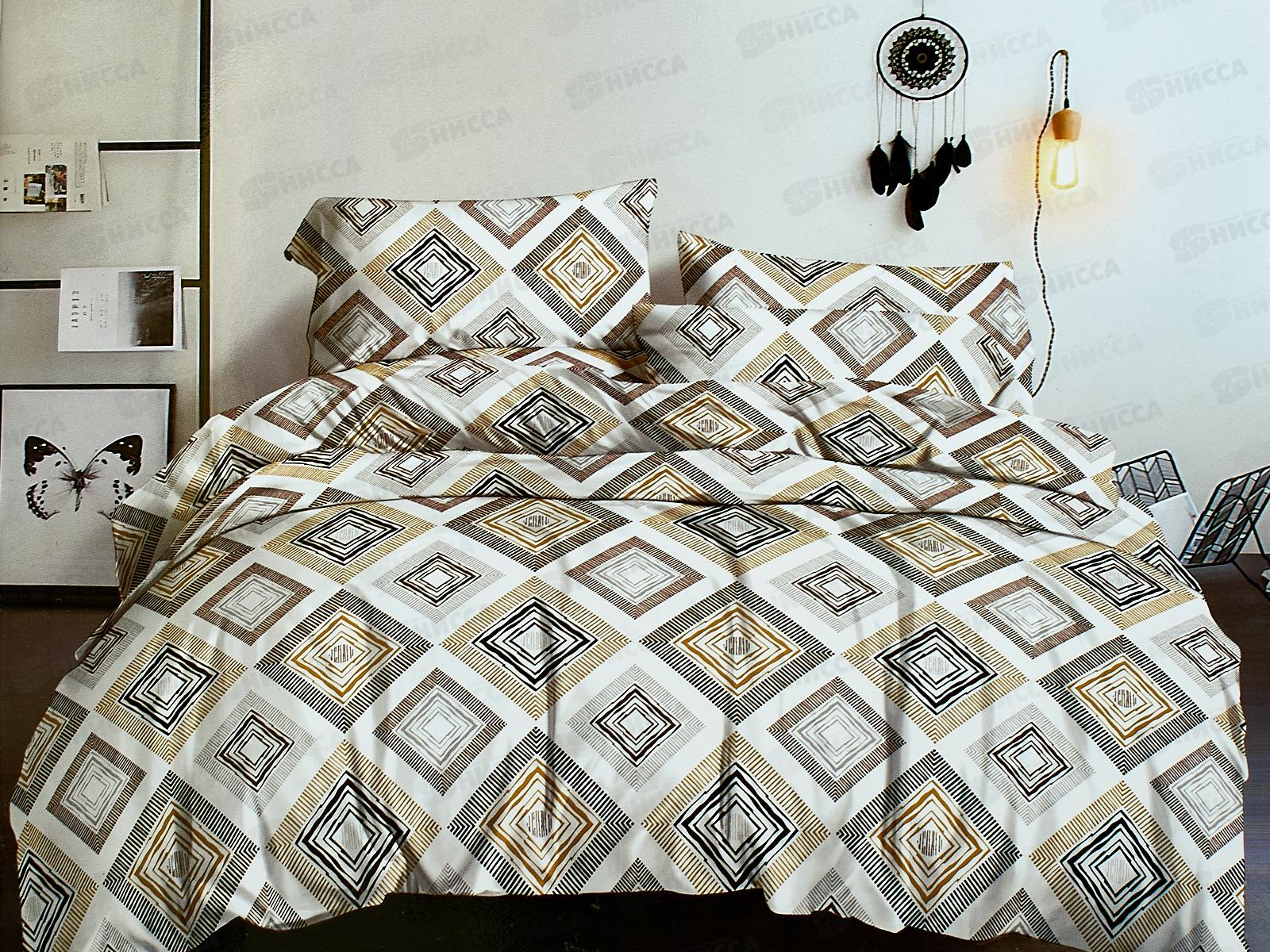 Комплект постельного белья 2,0сп полисатин с европростыней 2022-190-4