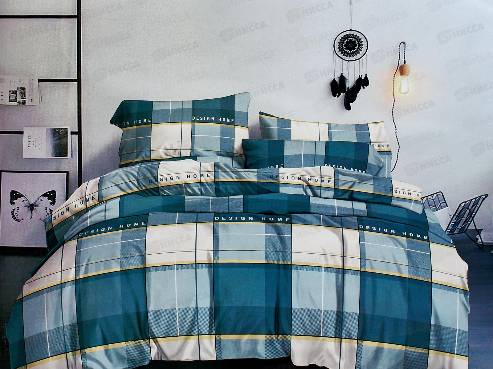 Комплект постельного белья 2,0сп полисатин с европростыней 464-7