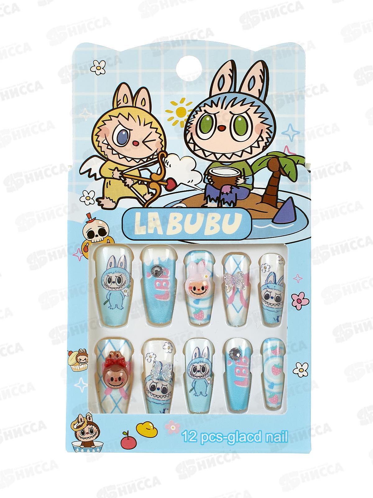 Ногти накладные Зубастик 12шт, ассорти 6 диз. М-20635 *10