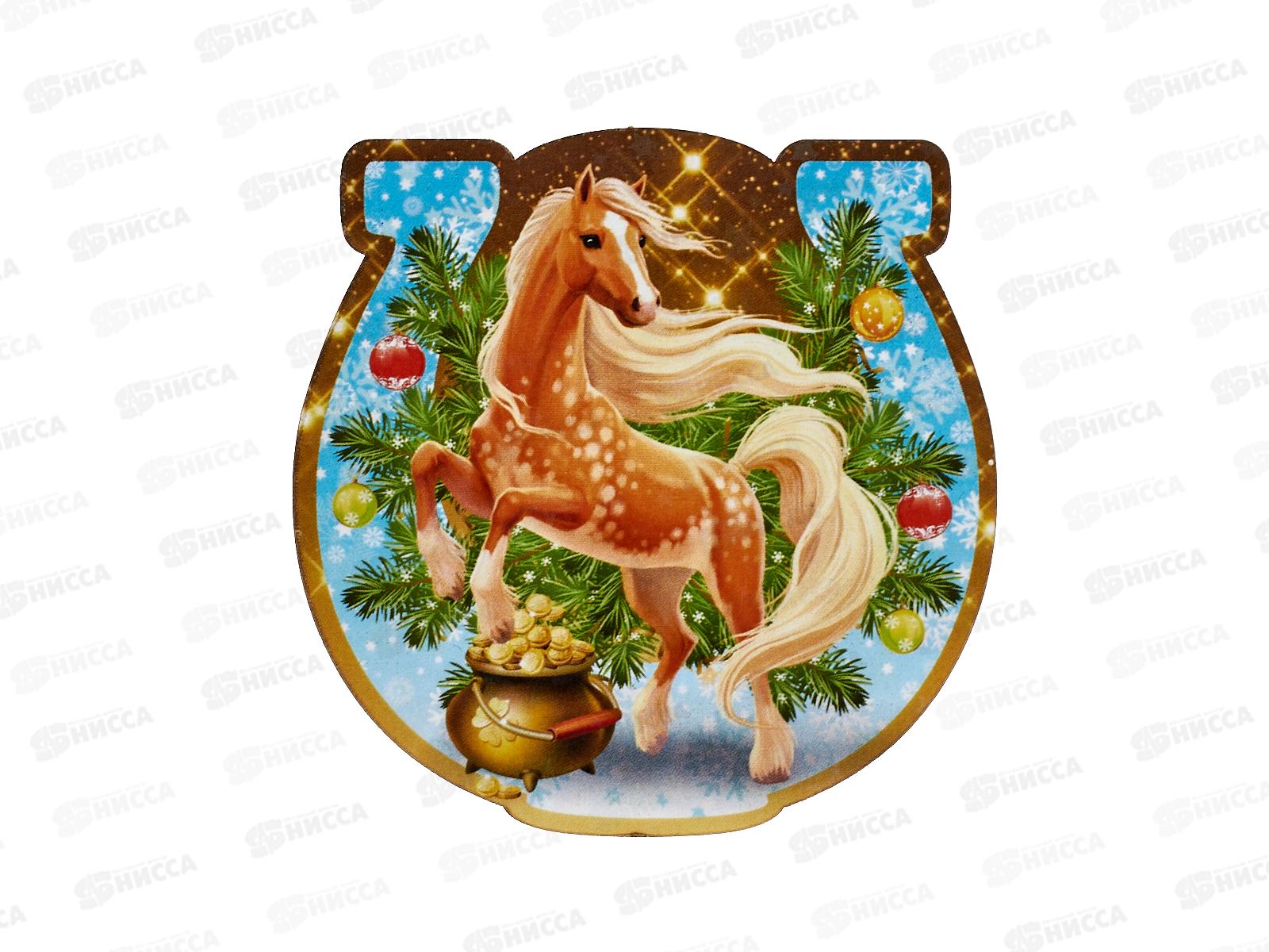 Магнит Символ года Лошадь 2026 нг26-м1-002 дерево