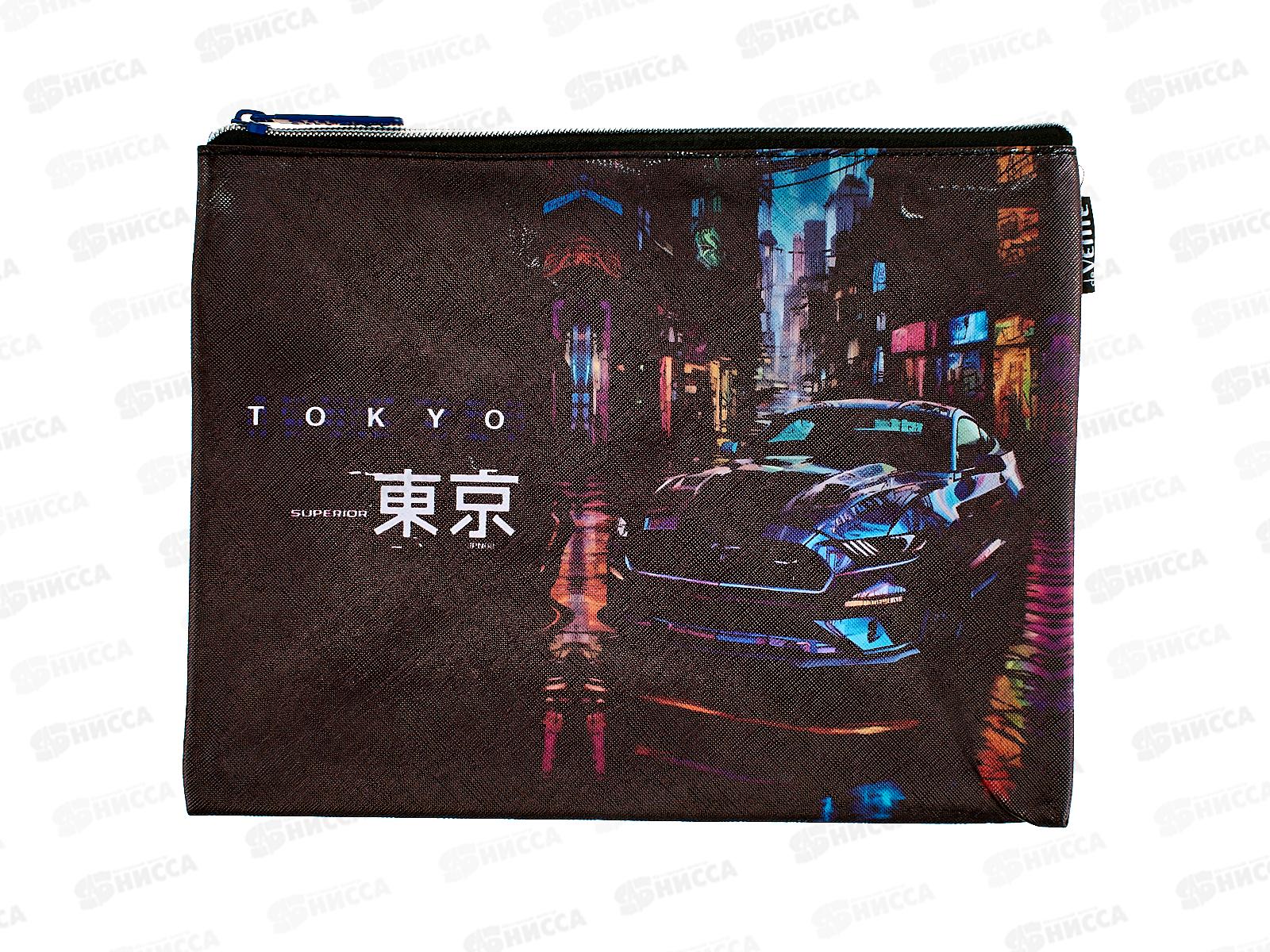 Папка д/тетр. deVente Label.Tokyo Drift А5 молния, иск.кожа 8053529 *1