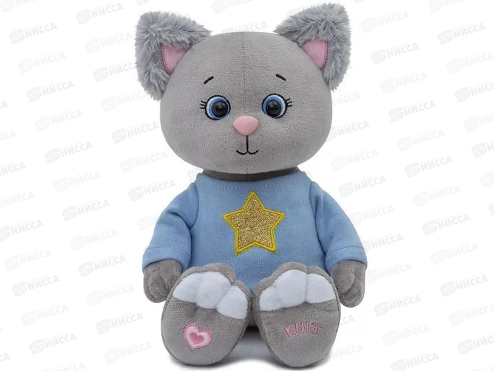 Котик Грей, в толстовке со звездой, 25см (274/25/тлз)