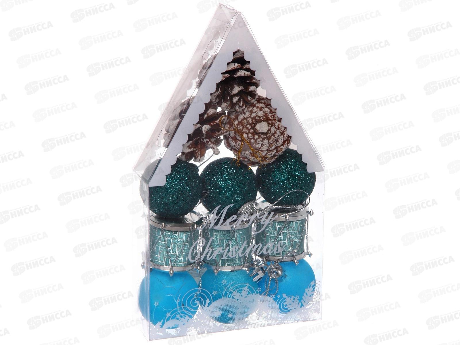 Набор елочных украшений &quotДля исполнения желаний&quot 4см голуб 201-5313