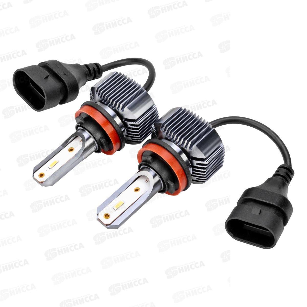 Лампа авто H11 PGJ19-2 12/24В 18Вт 4000Лм радиатор 6000К ФОТОН (V2) комплект 2шт, S08701044