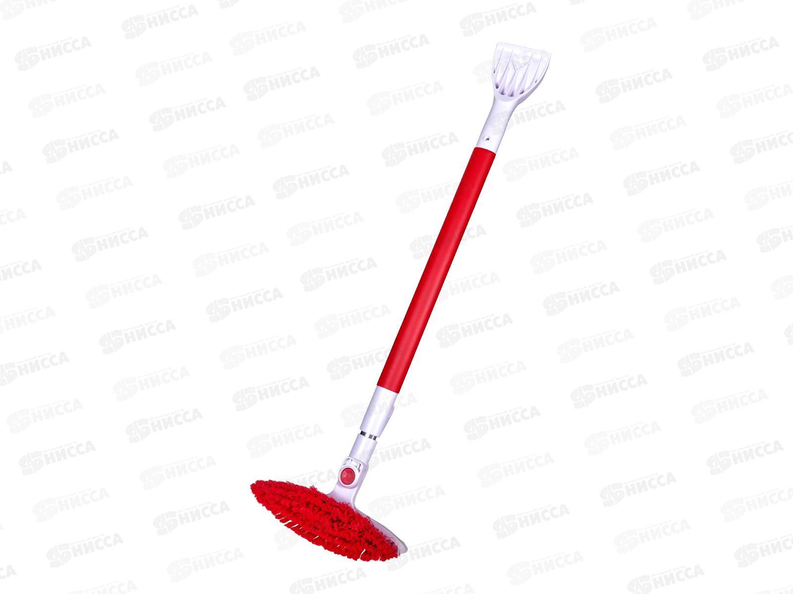 Щетка для снега телескопическая 96-131см со скребком и водосгоном мягкая щетина, ручка soft