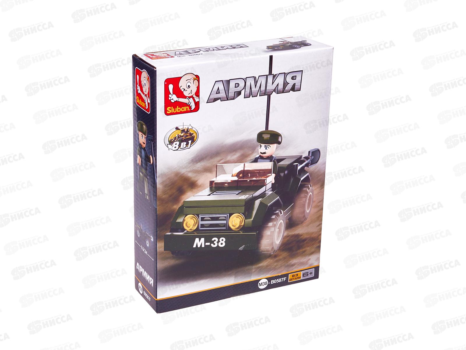 Конструктор М38-В0587F Армия - Джип, 83 дет. в коробке
