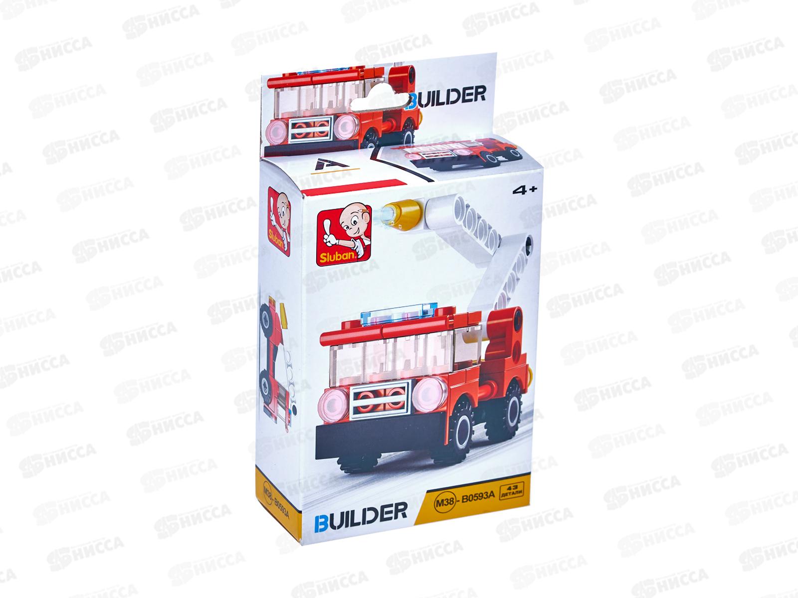 Конструктор М38-В0593А Пожарная машина, 43 дет. в/к