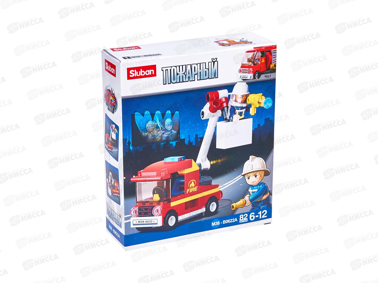 Конструктор М38-В0622А Пожарная машина, 82 дет. в/к