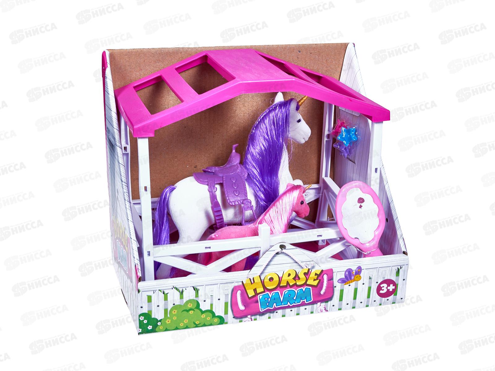 Набор &quotКонюшня&quot Y1378219 лошадка с жеребенком, стойло