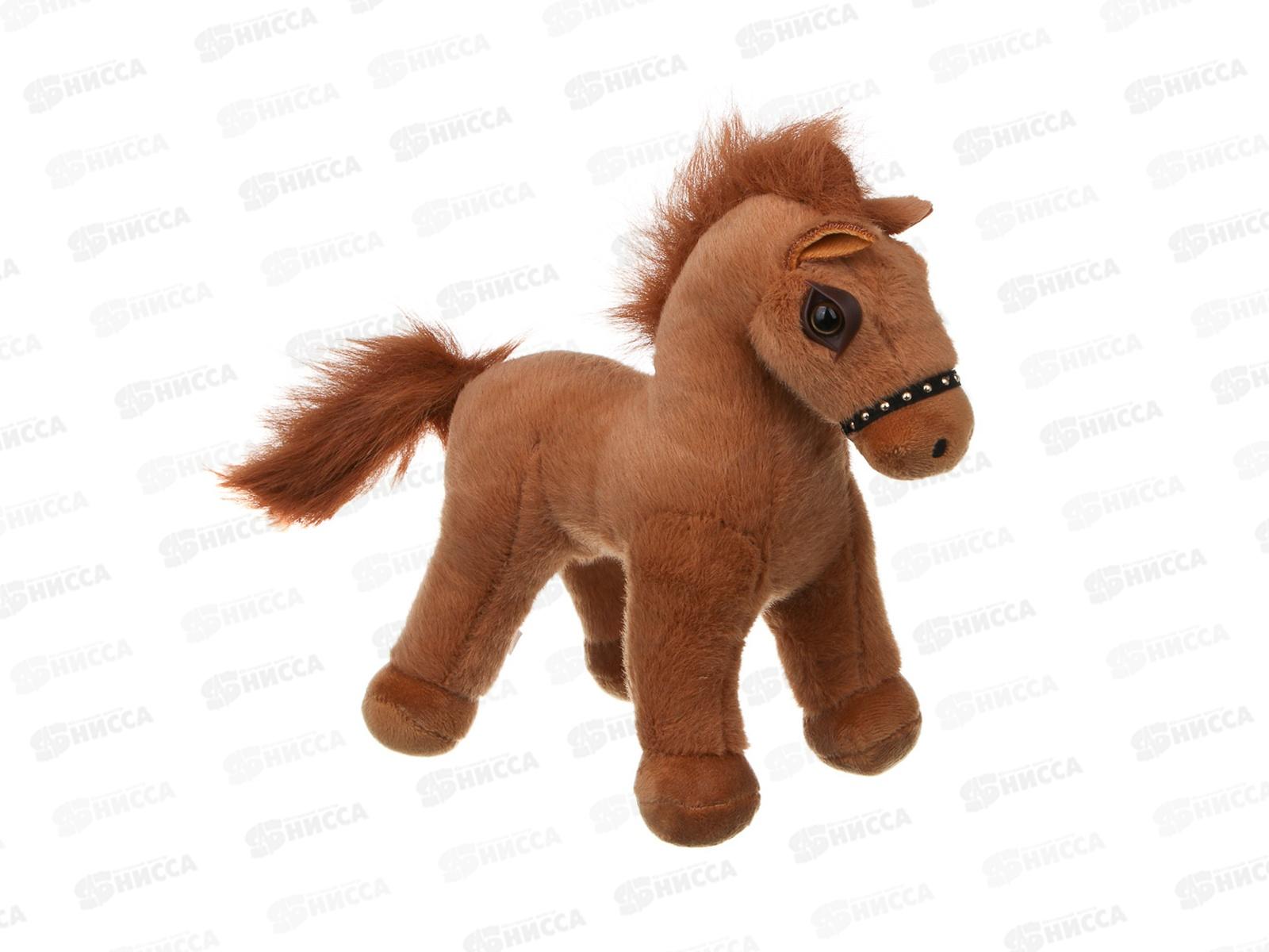 Лошадка мягкая 25см полиэстер 3 дизайна  394-563