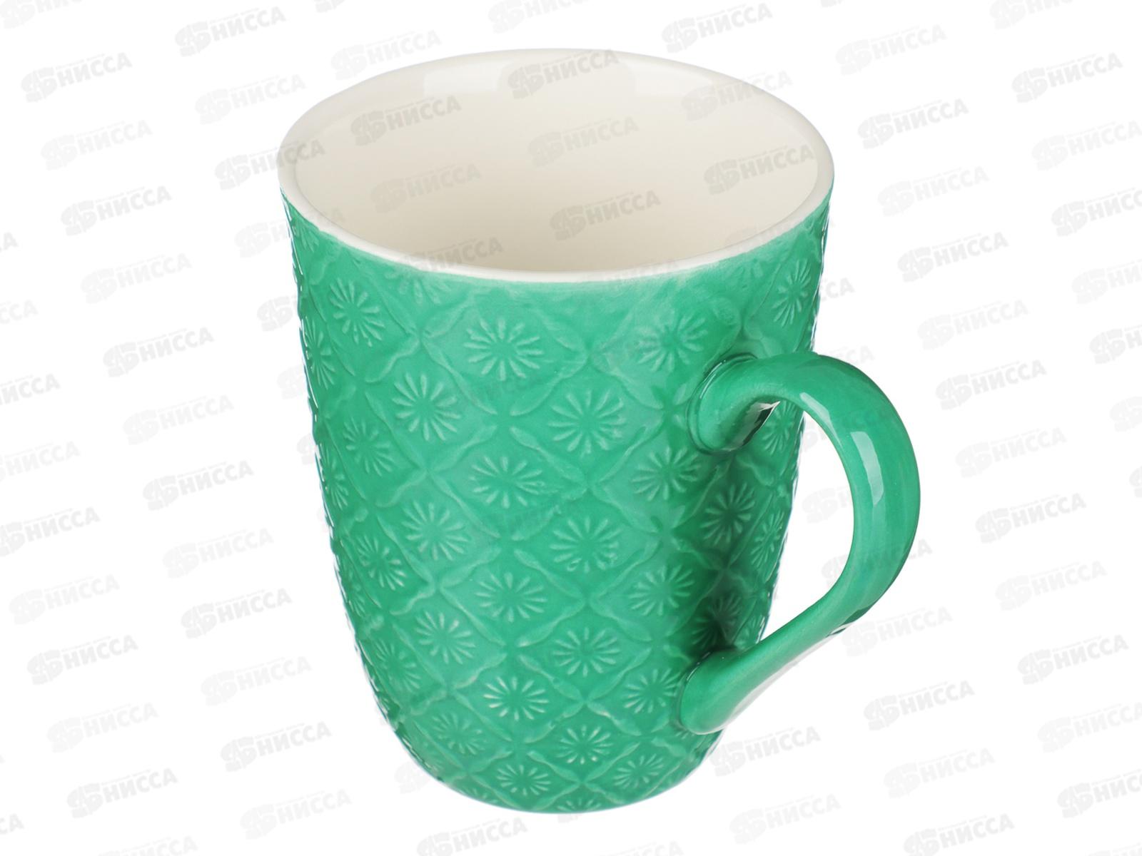 Кружка 380мл Ромб, фарфор, 4 цвета, MILLIMI, 806-342   г