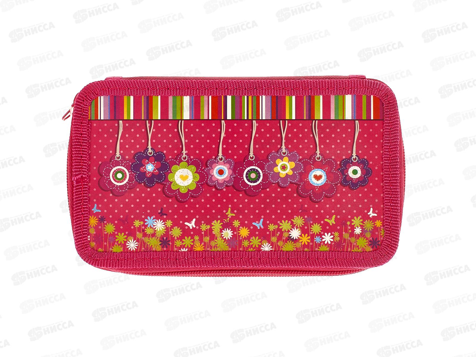 Пенал BG Pink Flowers, 190*110мм, молн., 2069 *36