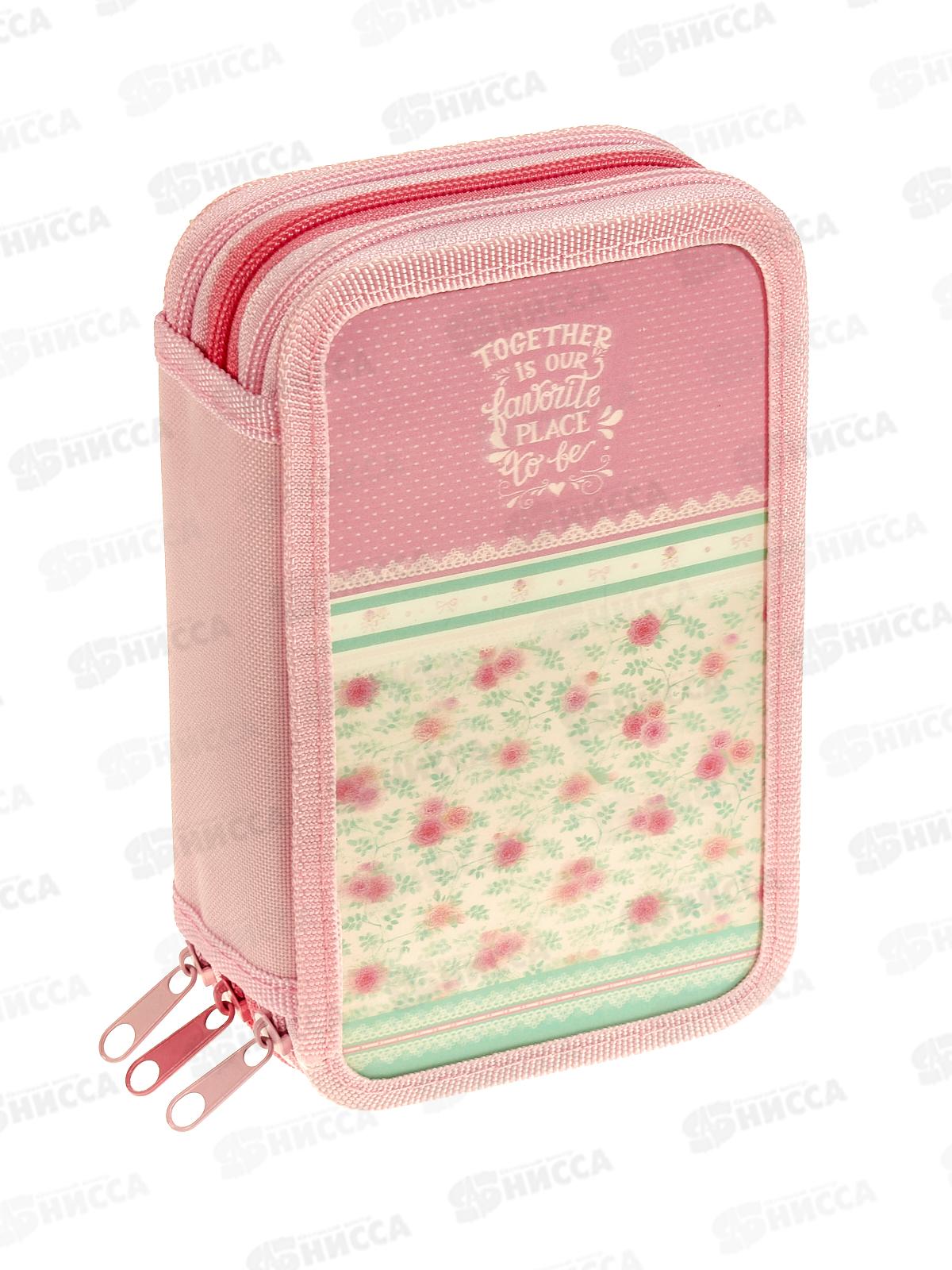 Пенал ПП Нежные розы, 3отд, 190*115, ПН-1977 *24