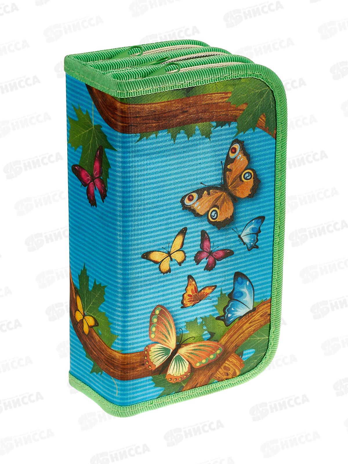 Пенал ПЧЕЛКА 3отд., Летняя поляна, 190*105, ПО-411 *15