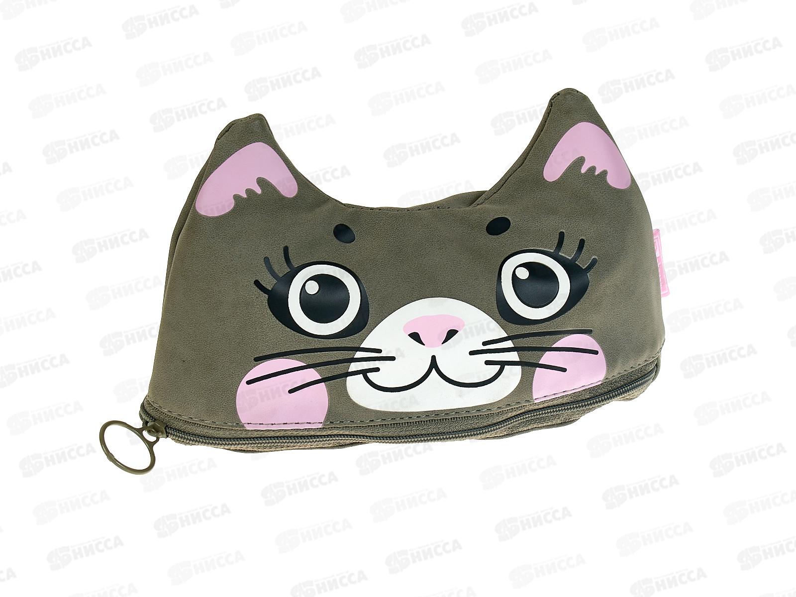 Пенал ФЕН фигурн. Серый кот,49121*100