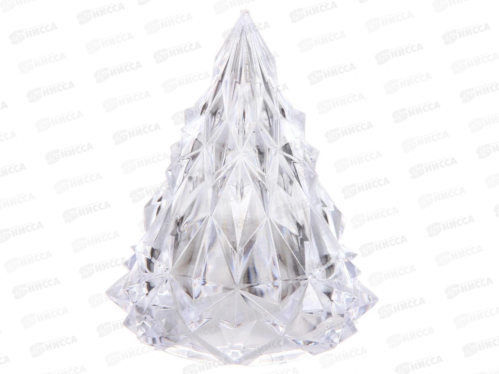 Сувенир &quotКристальная елочка&quot с подсветкой 6,5*8см белый 700-0635