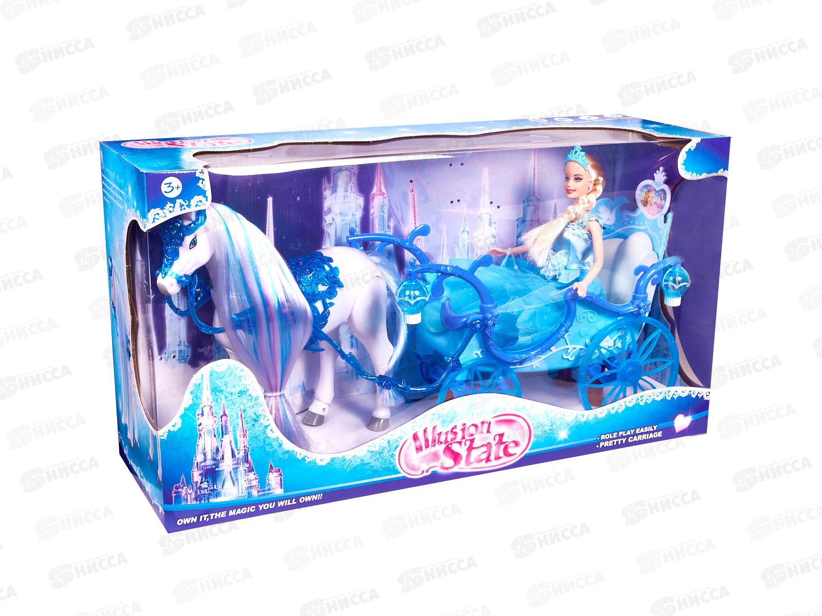 Карета 223А-WB с лошадью и куклой в коробке, 301013