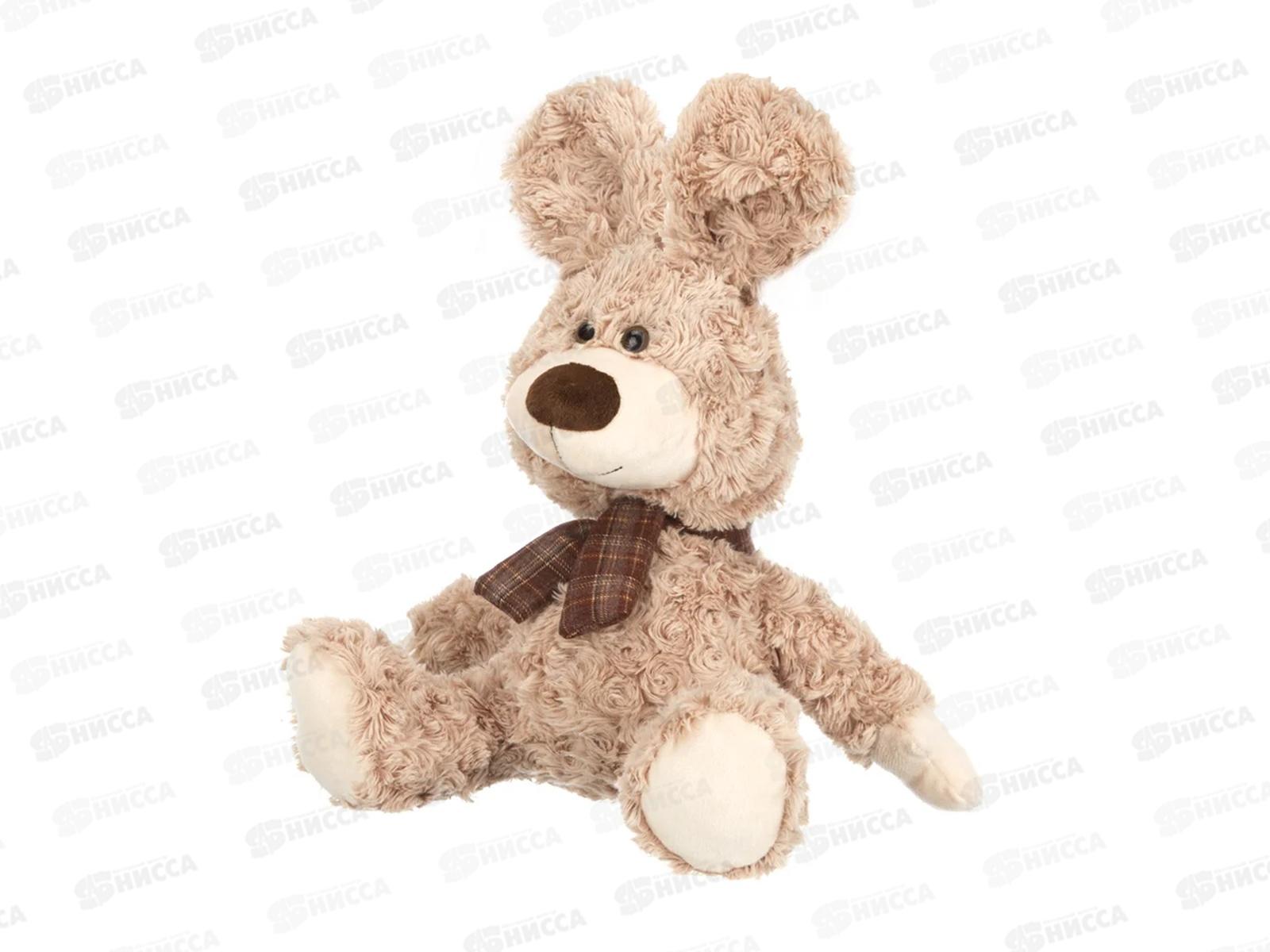 Игрушка ТМ &quotRelana&quot Зайчик с коричневым шарфиком, 20см, RL24131-20