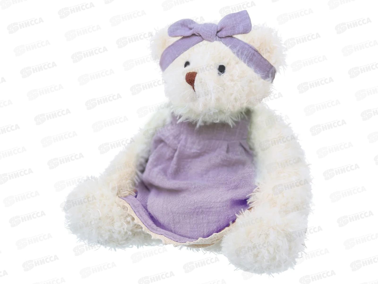 Игрушка ТМ &quotRelana&quot Мишка в платье и с повязкой, 22см, RL24032-22