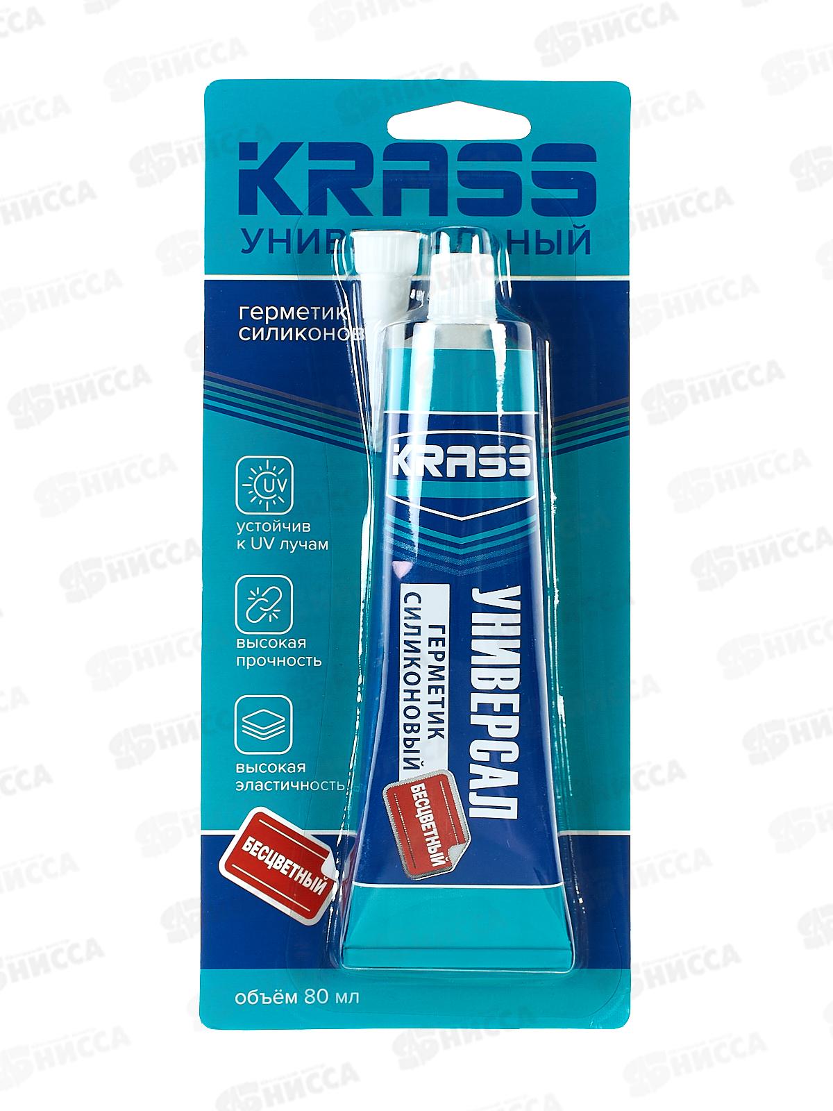 Герметик KRASS 80мл силикон универсал бесцвет   9593349