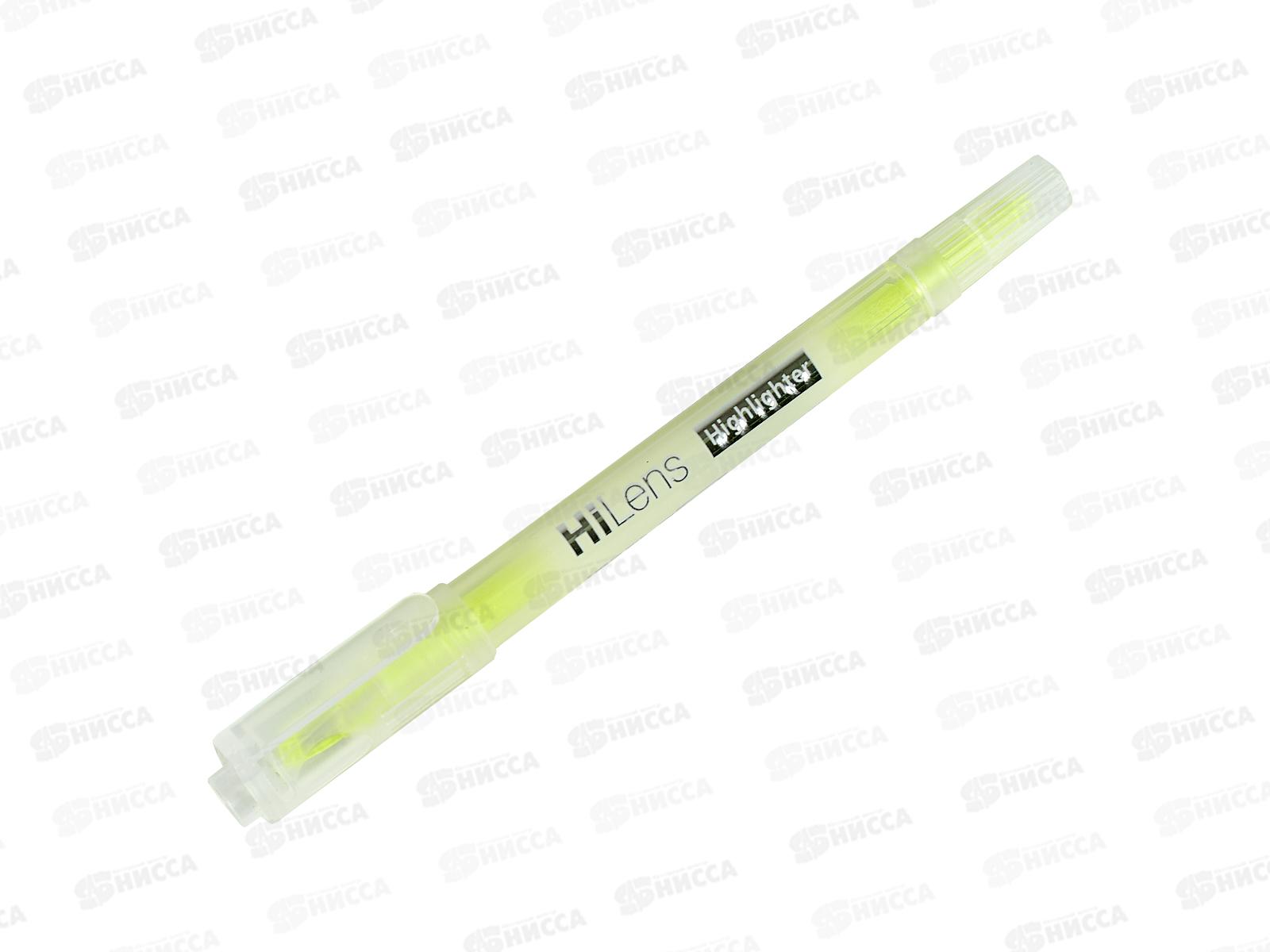 Маркер Hatber текст.двуст. 1мм/5мм,желтый,  060857*12