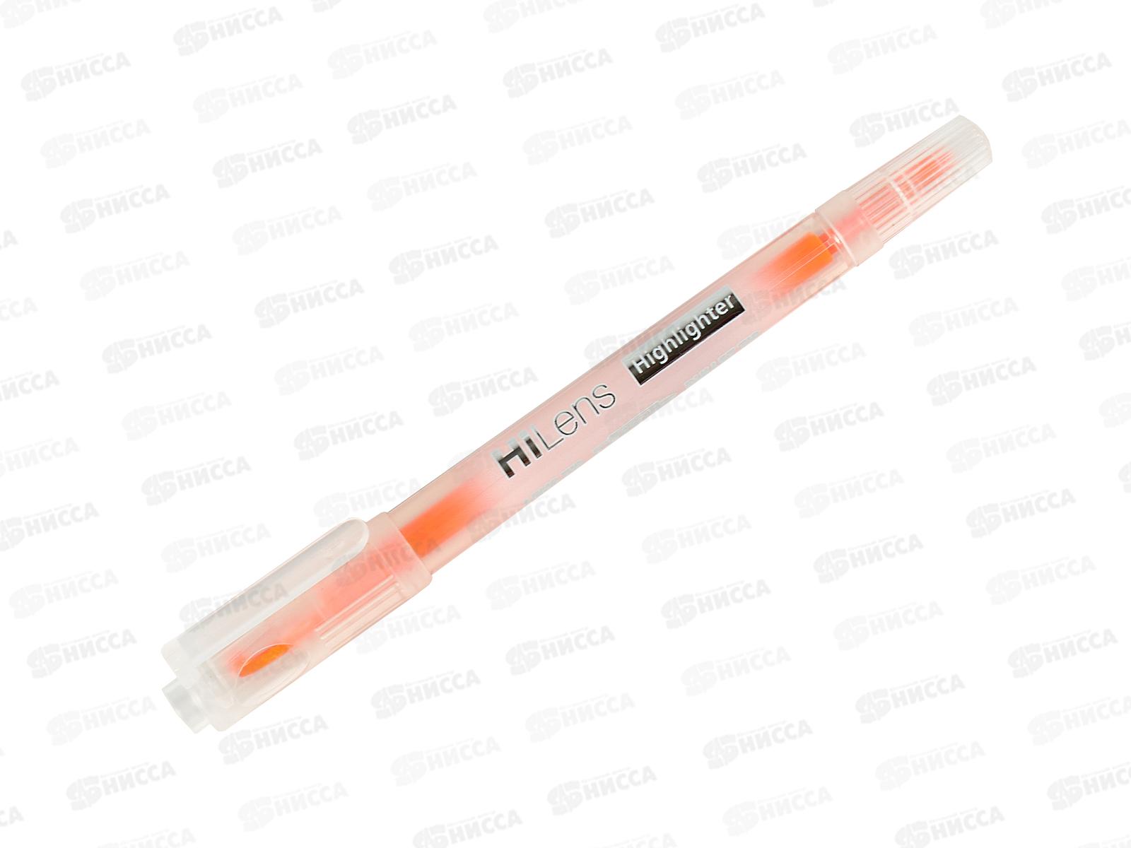 Маркер Hatber текст.двуст. 1мм/5мм,оранж,  060859*12