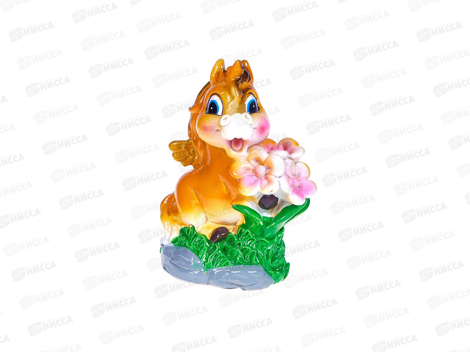 Копилка "Лошадь с цветами" 5,5*12,5см 10869652