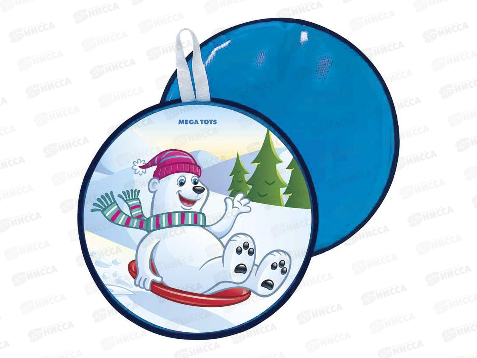 Санки-ледянки с принтом медведь 350мм, 15211