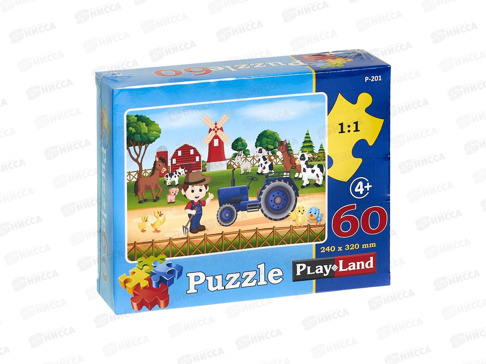 Пазл 60 элементов "Трактор на ферме" Р-201