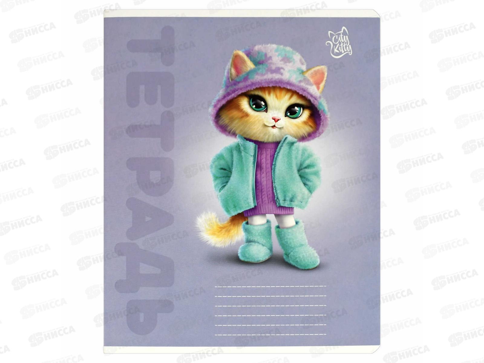 Тетрадь 12л лин. ФЕН Городские кошечки,68522 *10/160