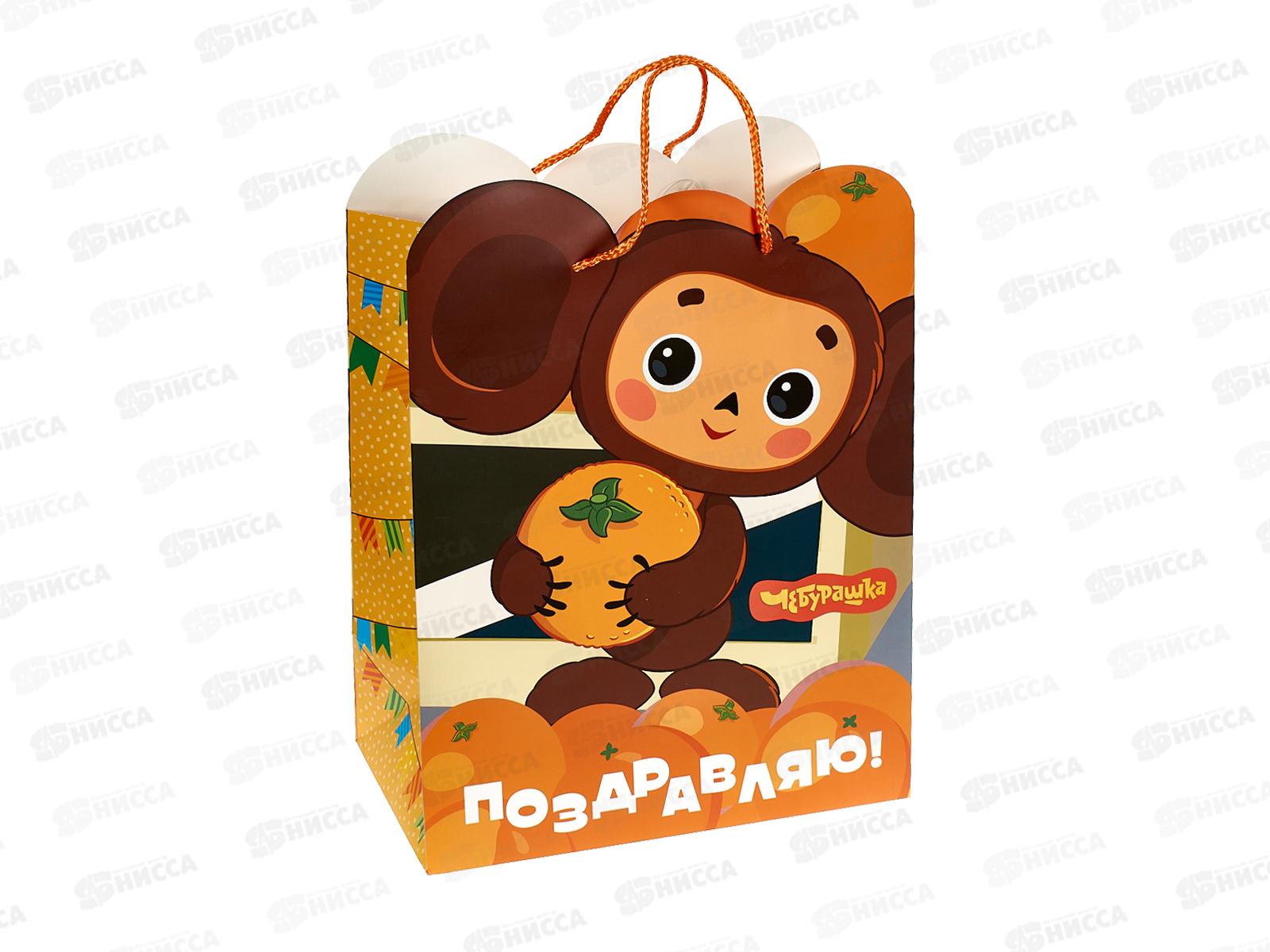 Пакет подарочный 26х32х14см l Креативный Чебурашка PL-128872-СН *12