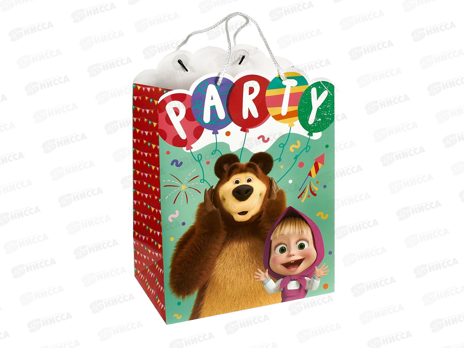 Пакет подарочный 26х32х14см l Креативный Маша и Медведь PL-130081-ММ *12