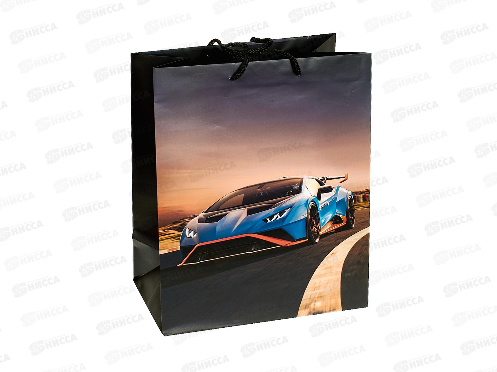 Пакет подарочный 26х32х14см l Матовый Спорткар PL-102346-LG *12