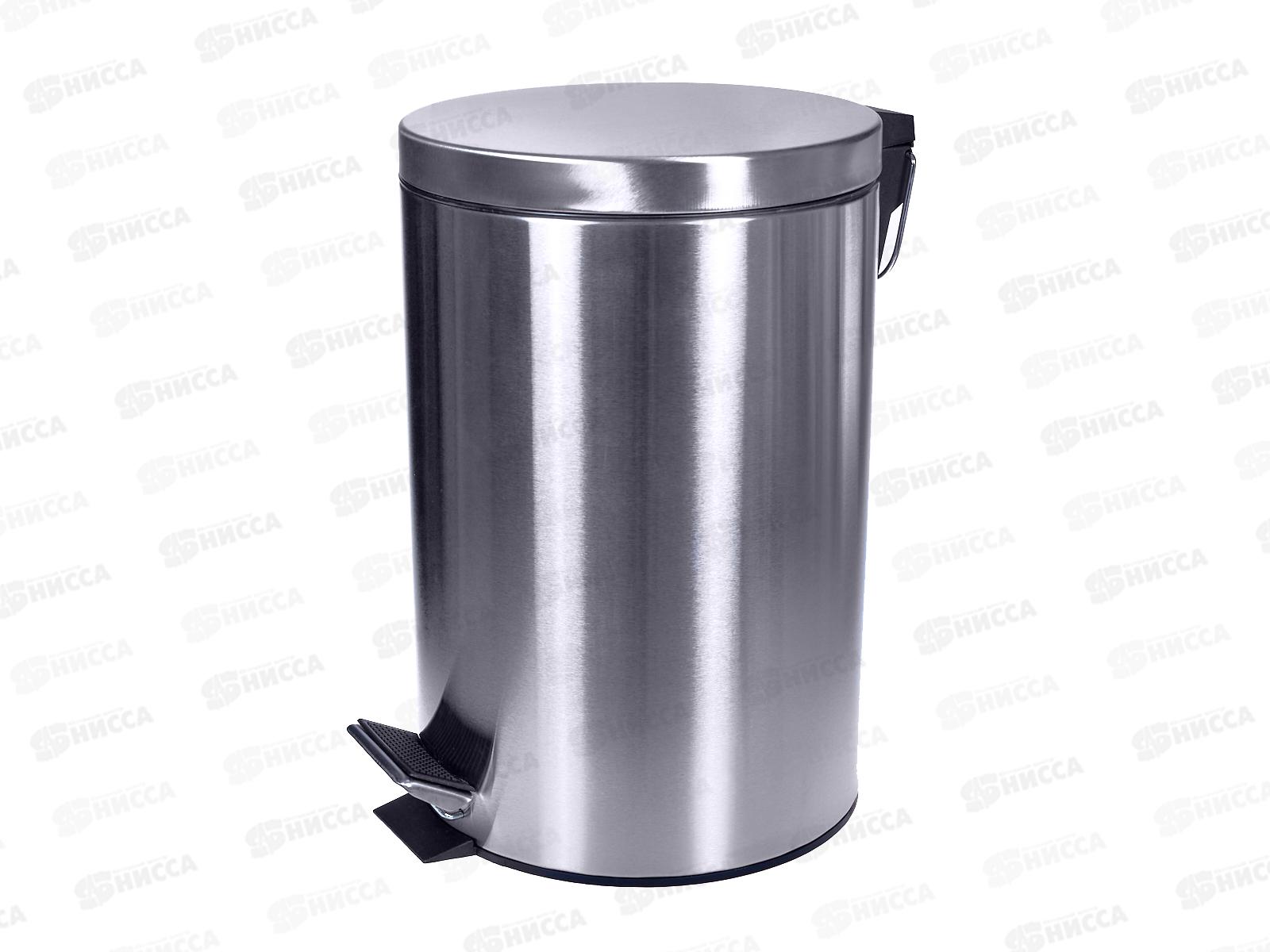 ВЕДРО для мусора HP-TC01S-12 педаль нерж/пластик 12л