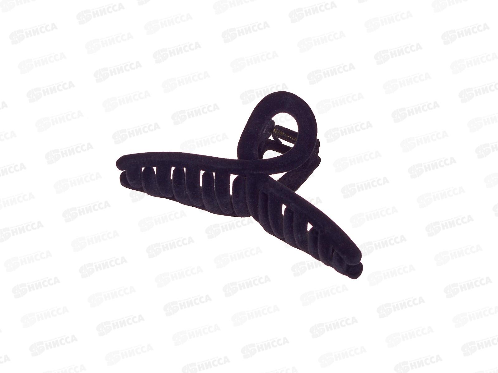 Краб пластик 11см &quotБант&quot п/бархат черный №8795