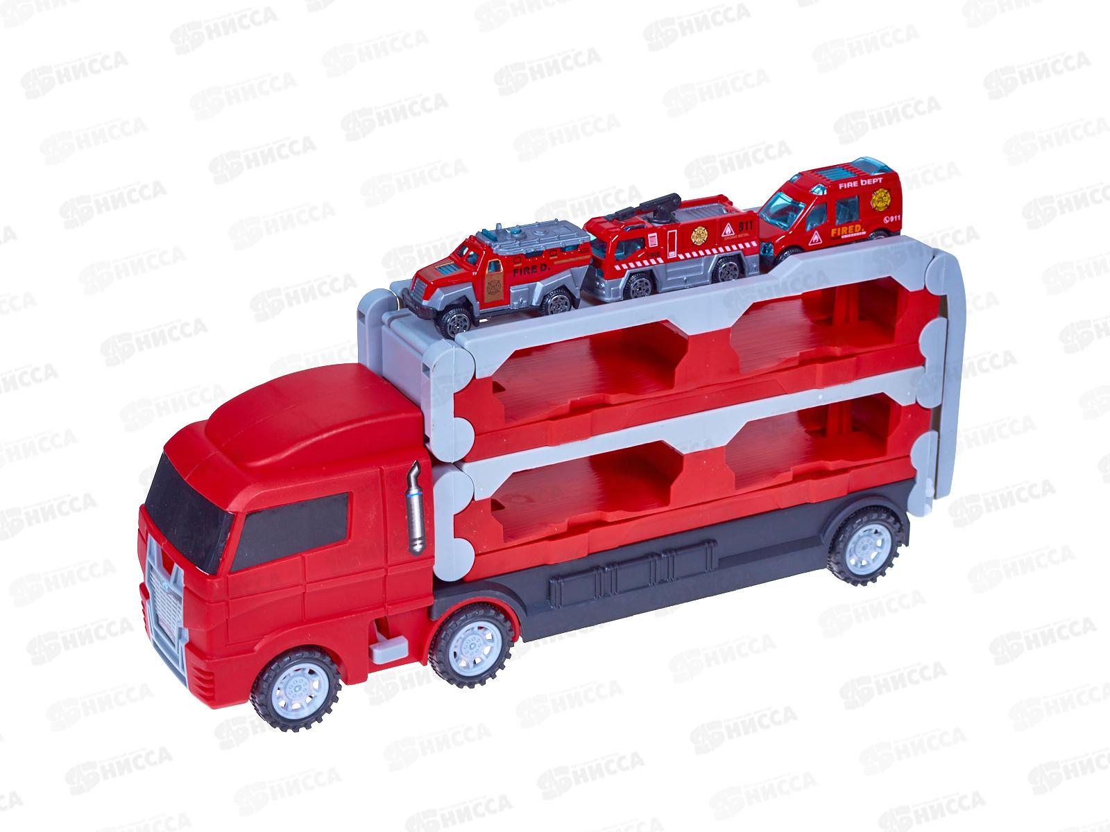 Автовоз №818-15В раскладной с эстакадой, в коробке 35,6*8,2*20,2