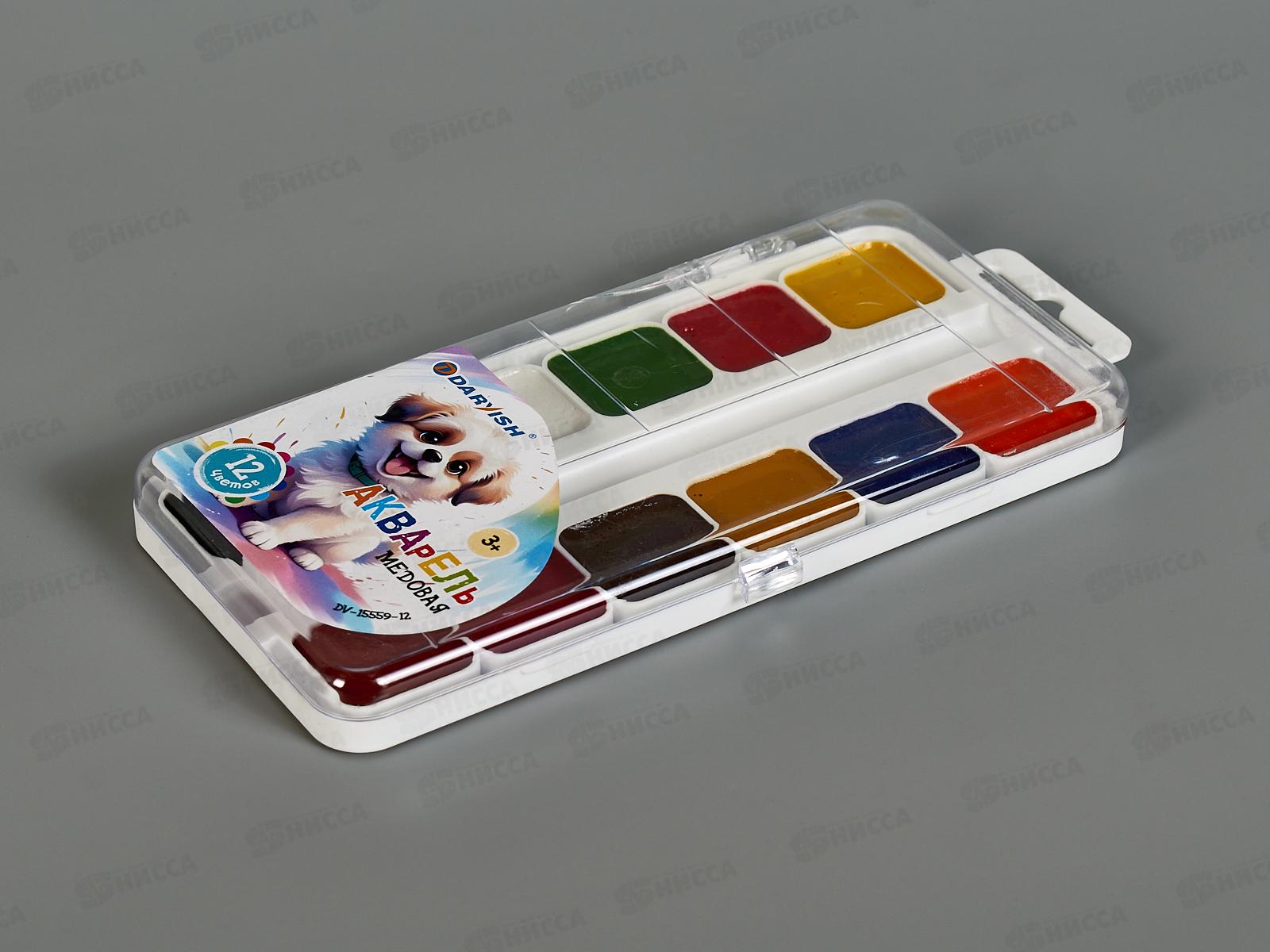 Акварель Darvish Щенок  12цв., п/у, б/к, DV-15559-12 *42