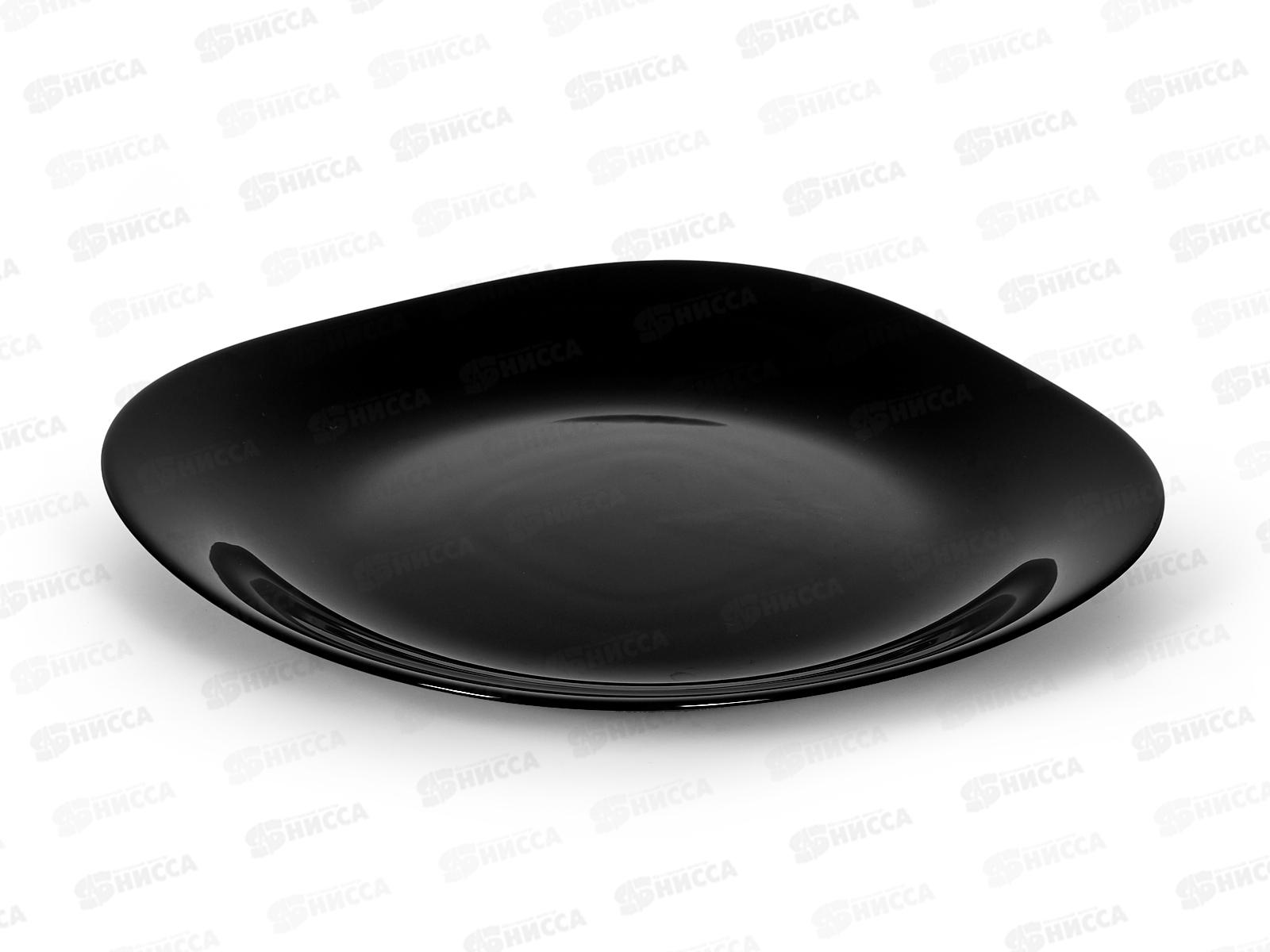 Тарелка квадратная плоская d-26,5см черный *6/36