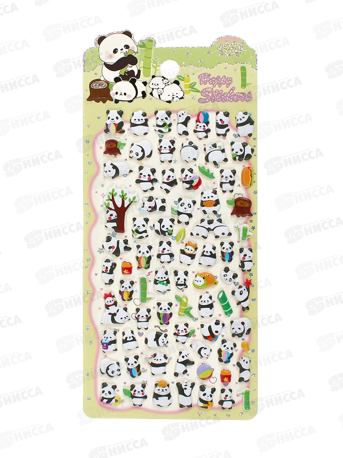 Наклейка ПГС декор.зефирная 10*21см Панда 1 *20 Р22072-3