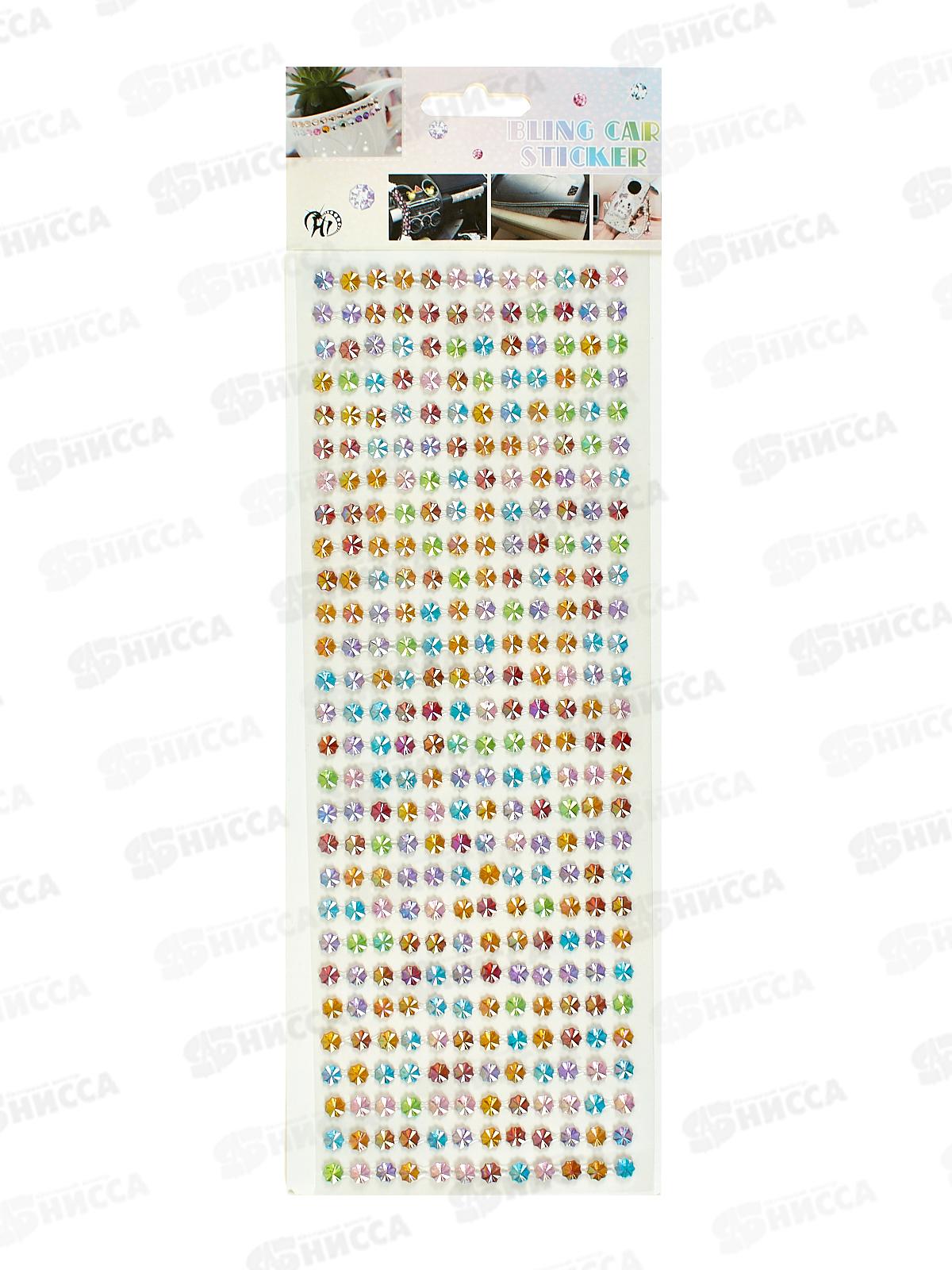 Наклейка ПГС декор.стразы 9,5*26см Ассорти *12 Р22072-7