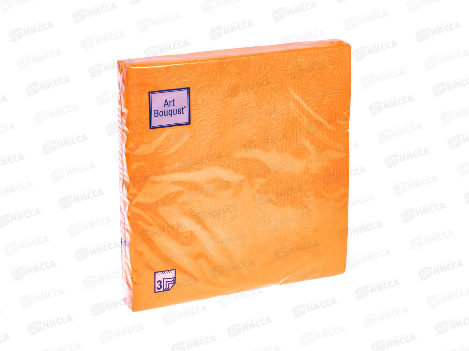 Салфетки 3 слойные 16 листов 33*33 Art Bouquet Барокко Охра,57245*12