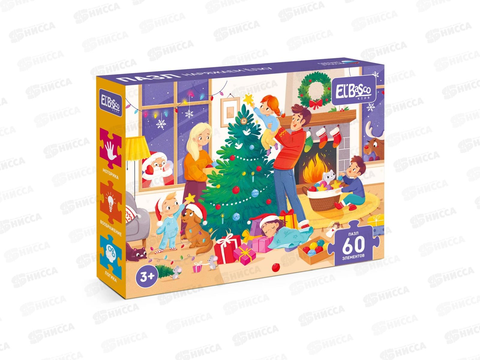 Пазл 60 элементов "Наряжаем елку" ЕТ01-101