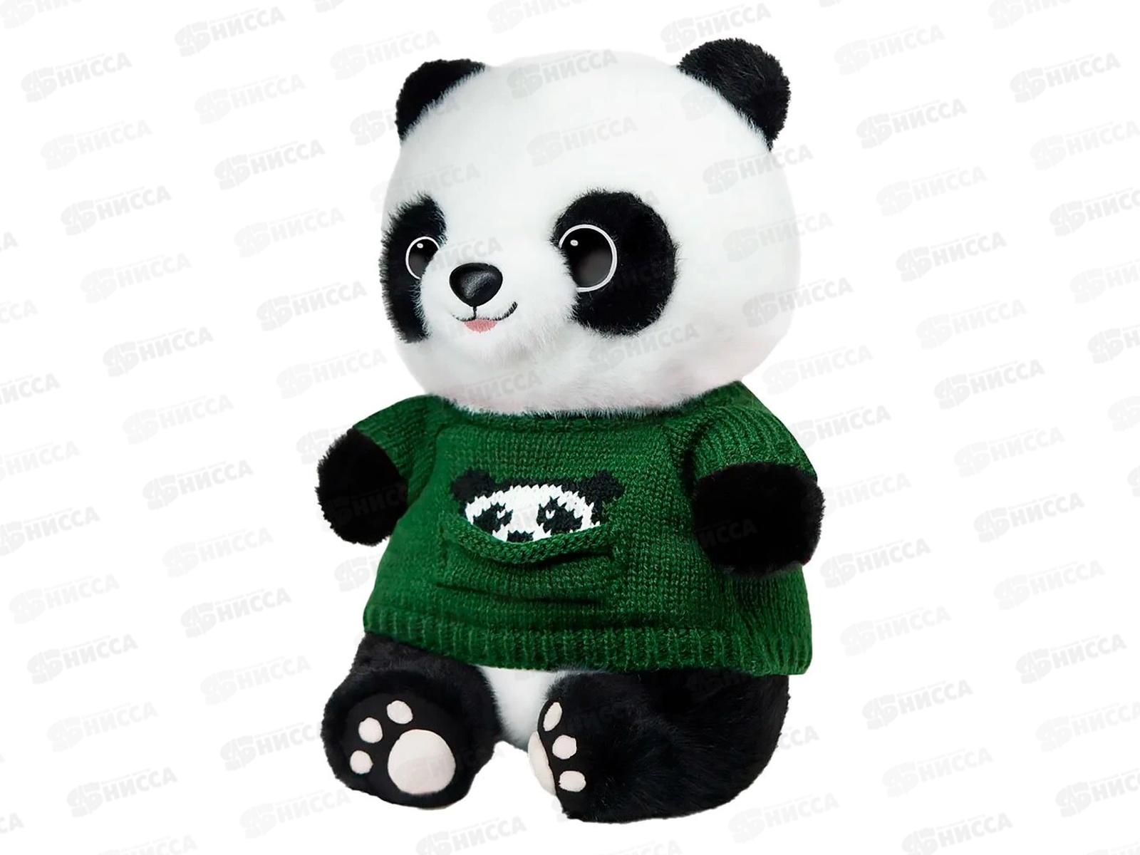 Панда в зеленом свитере, 25см, 022502-25-GR MAXITOYS