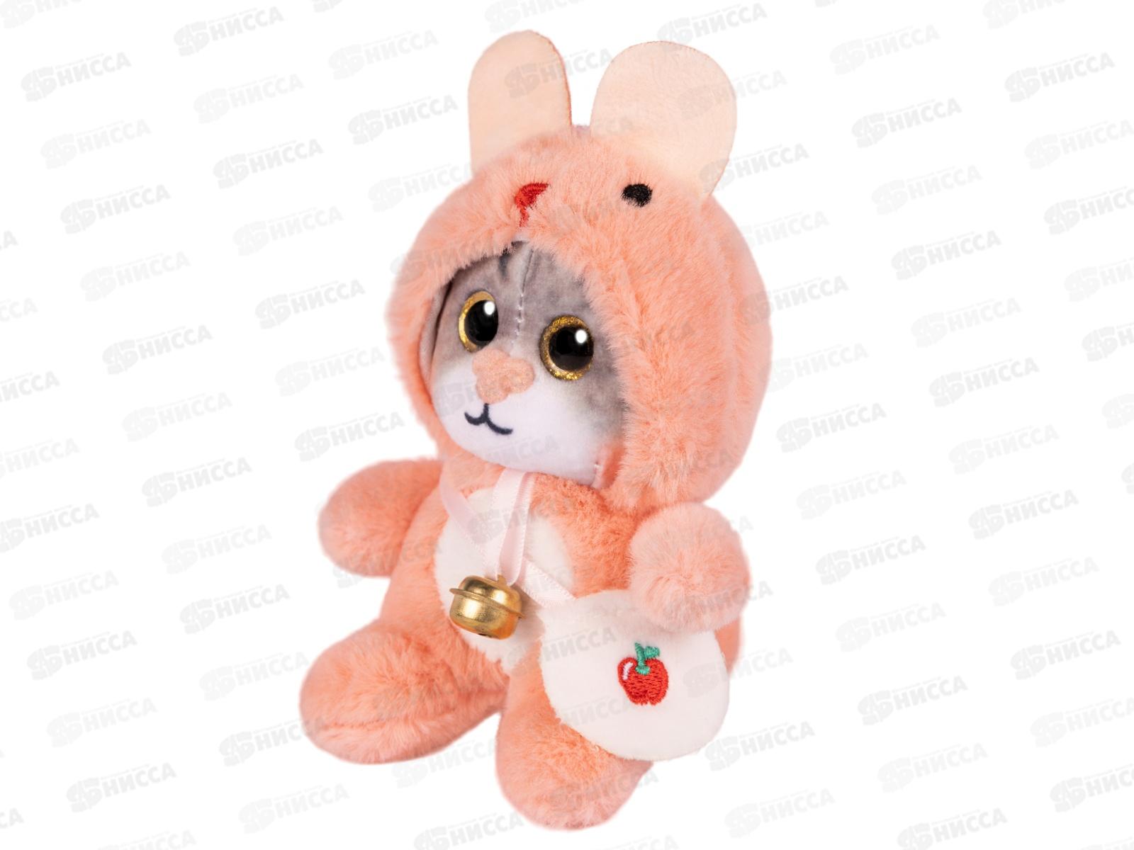 Котик в розовом капюшоне, 12см, 300523-7-3-12 MAXITOYS