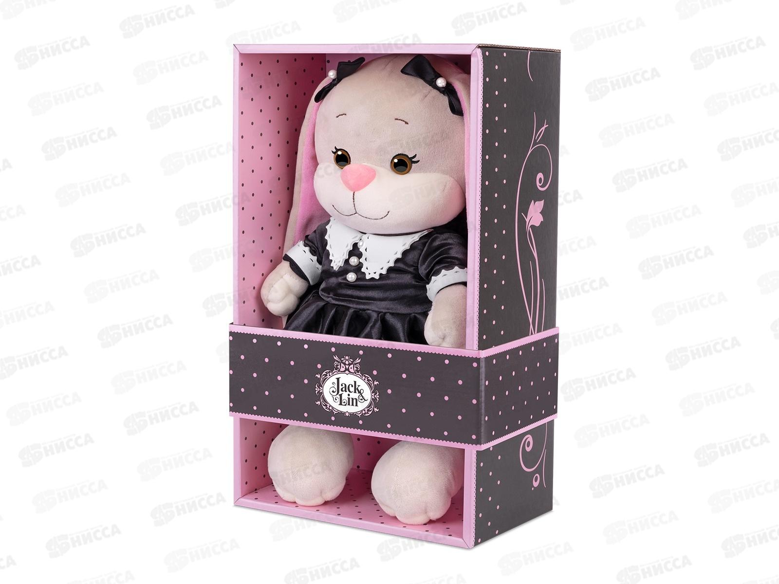 Зайка Jack&Lin Лин в черном платье. 25см JL-4202318-25 коробка